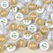 Big Dot of Happiness Baptism Elegant Cross - Religious Party Small Round Candy Stickers - Party Favor Labels - 324 Count